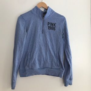 Blue PINK Victoria’s Secret Quarter Zip